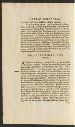 De Sacramento Poenitentiae.