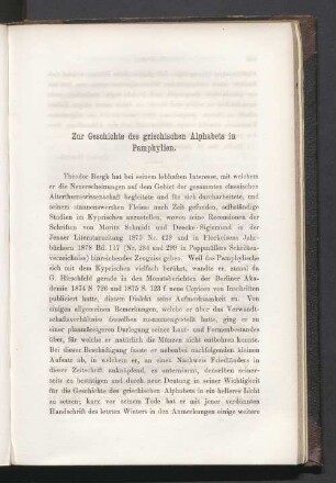 Zur Geschichte des griechischen Alphabets in Pamphylien