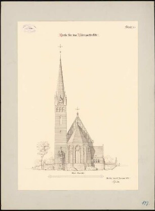 Kaiser-Friedrich-Gedächtnis-Kirche, Berlin-Tiergarten 5. Projekt: Rückansicht