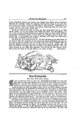 Das Weimarlied : aus einem Brief seines Dichters
