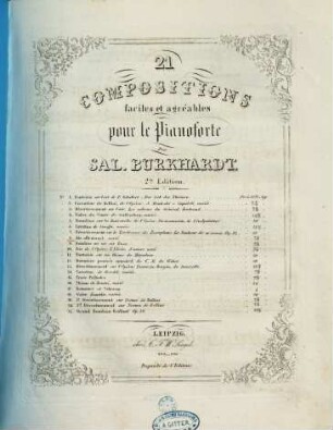 21 compositions faciles et agréables pour le pianoforte, 8. Air allemand, varié
