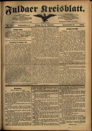 Ausgabe vom Freitag, den 10. November 1905.