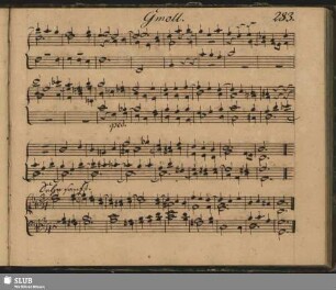Vogler, Georg Joseph: [Keyboard pieces] G moll.
