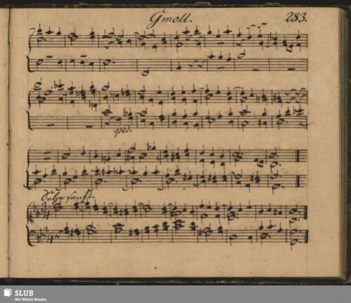 Vogler, Georg Joseph: [Keyboard pieces] G moll.