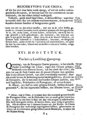 XVI. Hooftstuk. Van het 15 Landschap Quoangtung