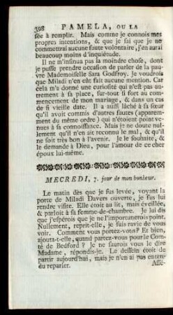 Mecredi, 7. jour de mon bonheur.