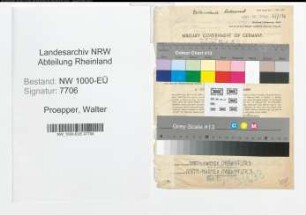 Entnazifizierung Walter Proepper, geb. 29.01.1897 (Lehrer)