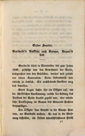 Garibaldi's Denkwürdigkeiten nach handschriftlichen Aufzeichnungen desselben, und nach authentischen Quellen, 2. Garibaldi's Rückkehr nach Europa : die Vertheidigung Roms