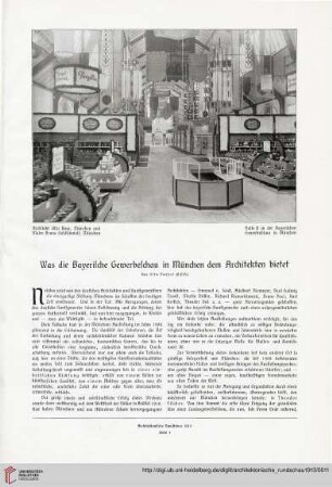 29: Was die Bayerische Gewerbeschau in München dem Architekten bietet
