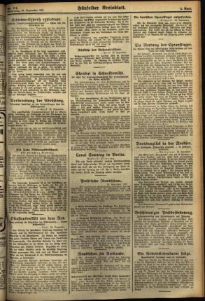 Zweite Ausgabe vom Donnerstag, den 24. September 1931.