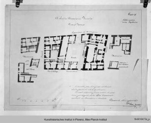 Grundriss des Erdgeschosses des Palazzo Pretorio in Florenz