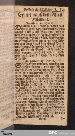 Episteln auß dem Alten Testament