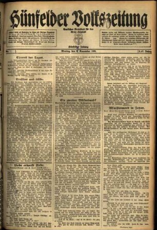Ausgabe vom Montag, den 07. November 1921.