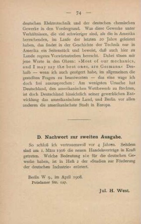 D. Nachwort zur zweiten Ausgabe