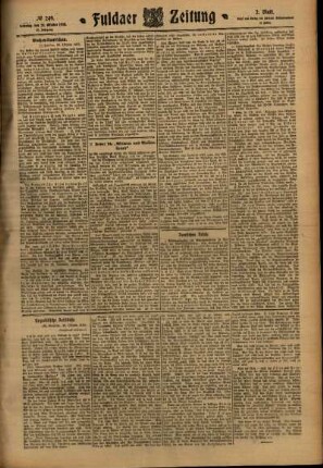 Zweite Ausgabe vom Samstag, den 29. Oktober 1910.