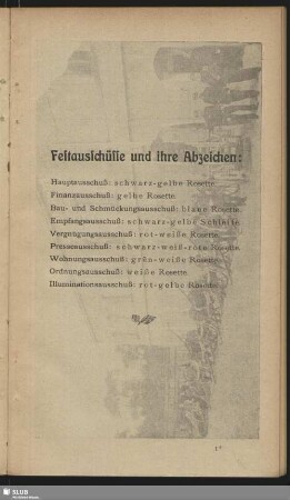 Festausschüsse und ihre Abzeichen