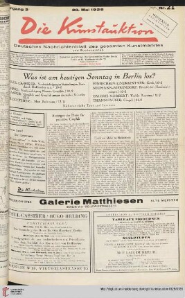 Nr. 21 (20. Mai)