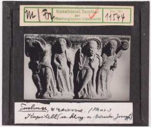 Toulouse: Augustinermuseum, Kapitell aus St. Etienne, kluge und törichte Jungfrauen