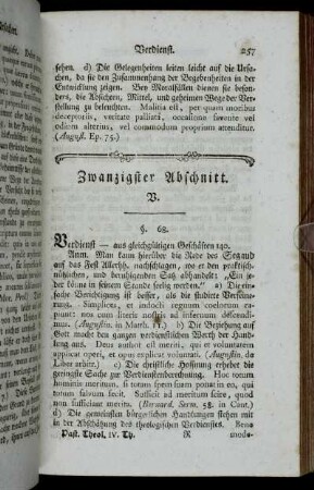 Zwanzigster Abschnitt. V. - Zwey und zwanzigster Abschnitt. Z.
