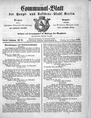 1863,31: No. 31, 2. August 1863