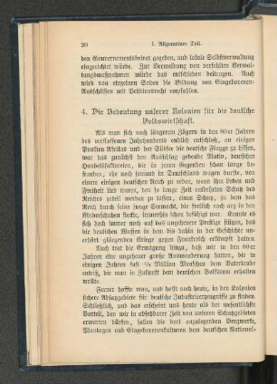 4. Die Bedeutung unserer Kolonien für die deutsche Volkswirtschaft.