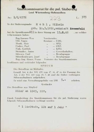Mohl, Wilhelm