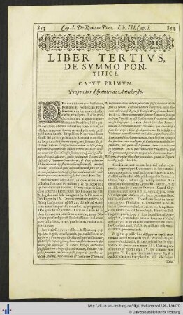 Liber Tertius, De Summo Pontifice.