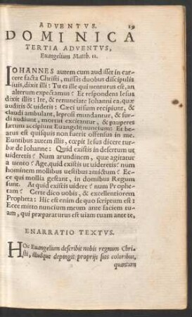 Dominica Tertia Adventus ...