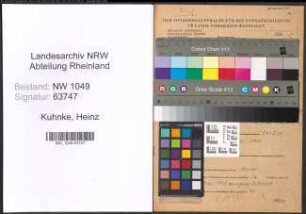 Entnazifizierung Heinz Kuhnke , geb. 15.02.1914 (Arbeiter)