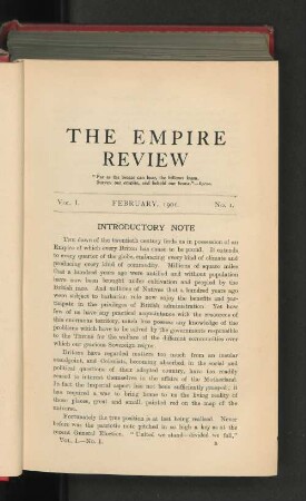 Vol. I. February 1901. No. 1.