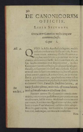 De Canonicorum Officiis, Liber secundus.