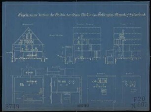 Technische Zeichnung : Projekt zum Umbau der Mühle des Herrn Mühlenbesitzer Prottengeier, Mosenhof bei Hersbruck