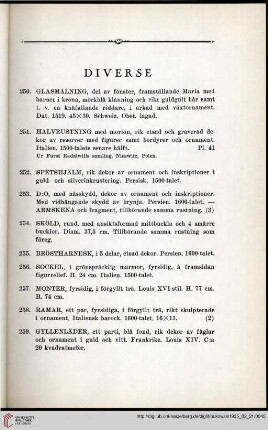 Diverse (Nr. 250-259)