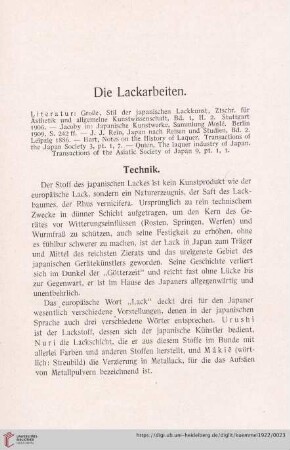 Die Lackarbeiten