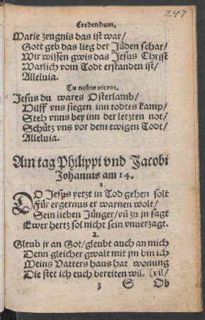 Am tag Philippi und Jacobi ...