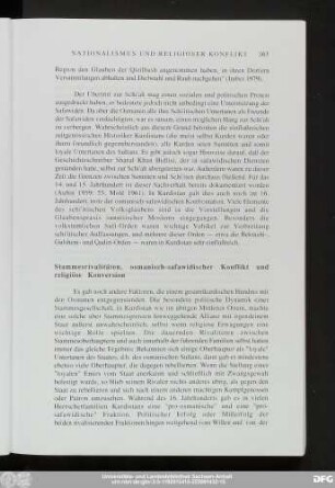 Stammesrivalitäten, osmanisch-safawidischer Konflikt und religiöse Konversion