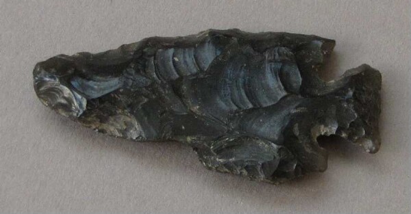 Arrowhead made from obsidian