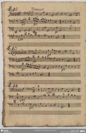 42. Anonymus, Gavottes, A-Dur