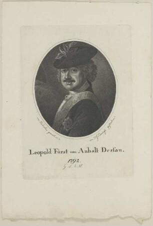 Bildnis des Leopold von Anhalt Dessau