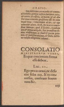 Consolatio Ministrorum Verbi, Et quae concionum forma esse debeat.