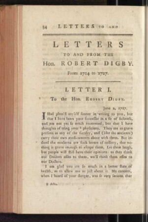 Letters To And From The Hon. Robert Digby