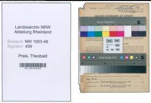 Entnazifizierung Theobald Preis , geb. 09.09.1894 (Beamter)