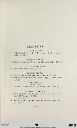 Malerier (Nr. 1-275)