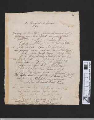 Die Weisheit des Traurers - Cod.poet.et.phil.fol.63,I,25 : [StA 1,97/398]