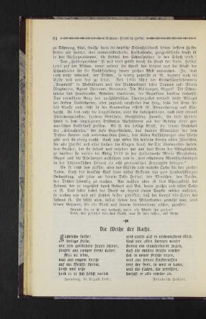 Gedicht: Die Weihe der Nacht.