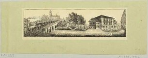 Die erste Dampfwagenfahrt am 24. April 1837 vom Dresdner Bahnhof in Leipzig (Bahnhof erst 1839 fertig), Strecke von Leipzig nach Althen (Leipzig-Althen)