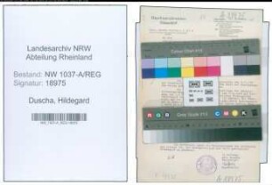 Entnazifizierung Hildegard Duscha , geb. 23.09.1908 ()