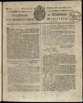 No. 22, Sonntag den 17ten Maerz 1811