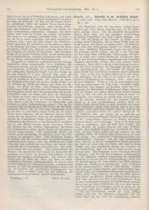 116-117 [Rezension] Ritschl, Albrecht, Unterricht in der christlichen Religion. 2. verb. Aufl