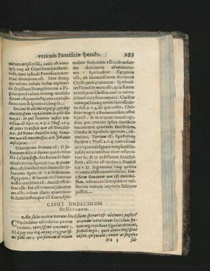 Caput Undecimum seu Ultimum. An salus extra veram Ecclesiam sperari & obtineri possit?